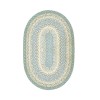 Homespice Decor Cotton Braided Baja Blue 404282 5 ft. X 8 ft. Oval Rug