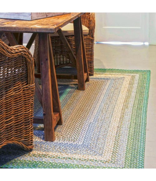 COTTON BRAIDED RUG Homespice Cotton Braided Blue Rug