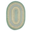 Homespice Decor Cotton Braided Baja Blue 400284 27 in. X 45 in. Oval Rug