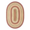 Homespice Decor Ultra Durable Braided Barcelona Red 304155 5 ft. X 8 ft. Oval Rug