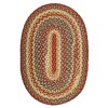 Homespice Decor Cotton Braided Biscotti Brown 453242 20 in. X 30 in. Oval Rug