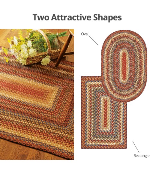 Home Spice Cotton Braided Rug Brown Rug 406248 8 ft. X 10 ft. Oval - Rugs Town Home Spice Cotton Braided Rug Brown 406248 8 ft. X 10 ft. Oval Rug