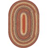 Homespice Decor Cotton Braided Biscotti Brown 404244 5 ft. X 8 ft. Oval Rug