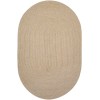 Homespice Decor Ultra Durable Braided Biscuit Tan 321671 20 in. X 30 in. Oval Rug
