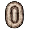 Homespice Decor Ultra Durable Braided Black Mist Black 304087 5 ft. X 8 ft. Oval Rug