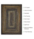 ULTRA DURABLE BRAIDED RUG Homespice Ultra Durable Braided Black Rug