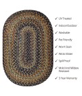 ULTRA DURABLE BRAIDED RUG Homespice Ultra Durable Braided Black Rug