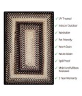 Homespice Ultra Durable Braided Black Rug