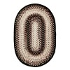 Homespice Decor Ultra Durable Braided Black Mist Black 300089 27 in. X 45 in. Oval Rug