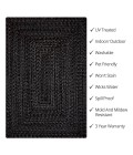 Homespice Ultra Durable Braided Black Rug