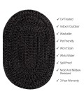 ULTRA DURABLE BRAIDED RUG Homespice Ultra Durable Braided Black Rug