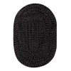 Homespice Decor Ultra Durable Braided Black 300577 27 in. X 45 in. Oval Rug