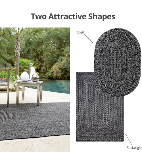 Home Spice Ultra Durable Braided Rug Black Rug 305572 6 ft. X 9 ft. Oval - Rugs Town Home Spice Ultra Durable Braided Rug Black 305572 6 ft. X 9 ft. Oval Rug