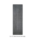 Homespice Decor Ultra Durable Braided Black Rug 329578 22 in. X 72 in. Rect - Rugs Town Homespice Decor Ultra Durable Braided Black 329578 22 in. X 72 in. Rect Rug