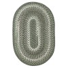 Homespice Decor Ultra Durable Braided Cedar Ridge Green 304872 5 ft. X 8 ft. Oval Rug