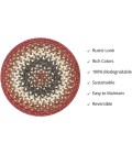 Home Spice Jute Braided Accessories Red Rug 240025PS 8 in. Set of 3 Round - Rugs Town Home Spice Jute Braided Accessories Red 240025PS 8 in. Set of 3 Round Rug