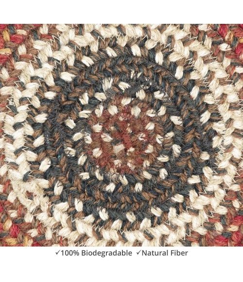 Home Spice Jute Braided Accessories Red Rug 240025PS 8 in. Set of 3 Round - Rugs Town Home Spice Jute Braided Accessories Red 240025PS 8 in. Set of 3 Round Rug