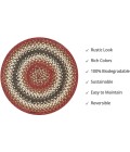 Home Spice Jute Braided Accessories Red Rug 240163PS 15 in. Set of 6 Round - Rugs Town Home Spice Jute Braided Accessories Red 240163PS 15 in. Set of 6 Round Rug