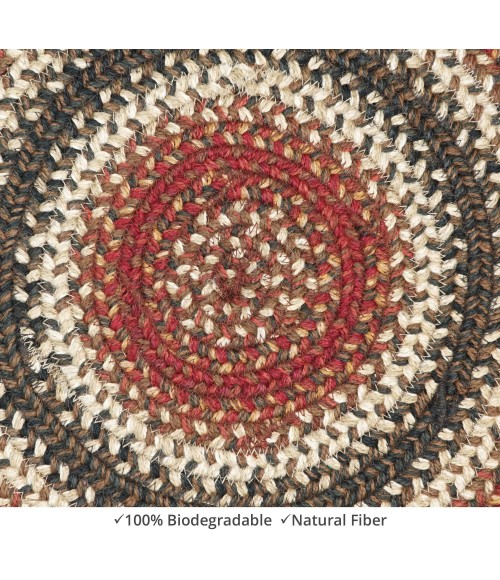 Home Spice Jute Braided Accessories Red Rug 240163PS 15 in. Set of 6 Round - Rugs Town Home Spice Jute Braided Accessories Red 240163PS 15 in. Set of 6 Round Rug