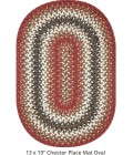 Homespice Decor Jute Braided Accessories Chester Red 240057PS 13 in. X 19 in. Set of 4 Oval Rug