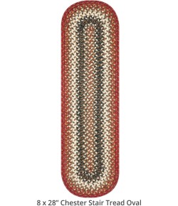 Home Spice Jute Braided Accessories Red 240101PS 8 in. X 28 in. Set of 2 Oval Rug