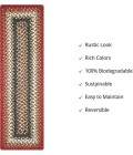 Home Spice Jute Braided Accessories Red 240117PS 8 in. X 28 in. Set of 2 Rect Rug