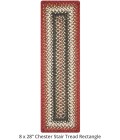 Home Spice Jute Braided Accessories Red 240117PS 8 in. X 28 in. Set of 2 Rect Rug