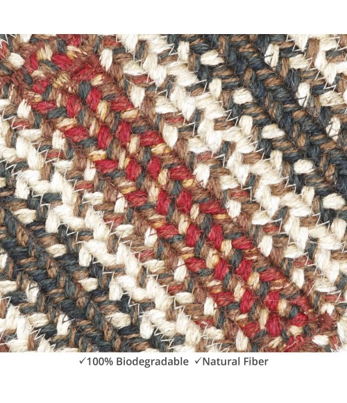 Home Spice Jute Braided Accessories Red 240117PS 8 in. X 28 in. Set of 2 Rect Rug