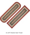 Home Spice Jute Braided Accessories Red 240117PS 8 in. X 28 in. Set of 2 Rect Rug