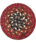 Home Spice Jute Braided Accessories Red Rug 240009PS 4 in. Set of 6 Round - Rugs Town Home Spice Jute Braided Accessories Red 240009PS 4 in. Set of 6 Round Rug