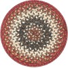 Homespice Decor Jute Braided Accessories Chester Red 240025PS 8 in. Set of 3 Round Rug