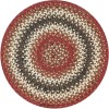 Homespice Decor Jute Braided Accessories Chester Red 240163PS 15 in. Set of 6 Round Rug