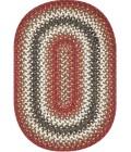 Homespice Decor Jute Braided Accessories Chester Red 240057PS 13 in. X 19 in. Set of 4 Oval Rug