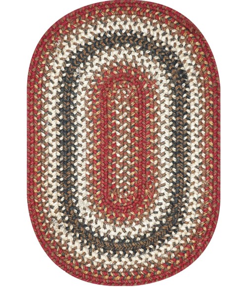 Homespice Decor Jute Braided Accessories Chester Red 240057PS 13 in. X 19 in. Set of 4 Oval Rug