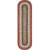 Homespice Decor Jute Braided Accessories Chester Red 240133PS 8 in. X 28 in. Set of 13 Oval Rug