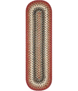Home Spice Jute Braided Accessories Red 240101PS 8 in. X 28 in. Set of 2 Oval Rug