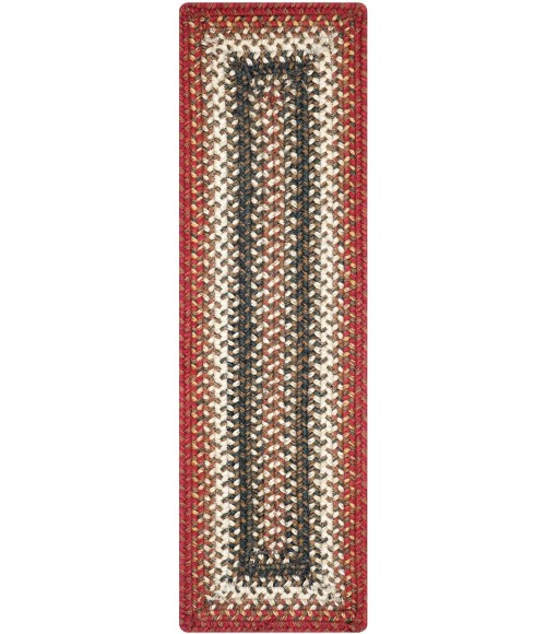 Home Spice Jute Braided Accessories Red 240117PS 8 in. X 28 in. Set of 2 Rect Rug