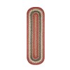 Homespice Decor Jute Braided Accessories Chester Red 571717 11 in. X 36 in. Oval Rug