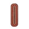 Homespice Decor Jute Braided Accessories Cider Barn Red 571120 11 in. X 36 in. Oval Rug