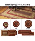 JUTE BRAIDED RUG Homespice Jute Braided Red Rug