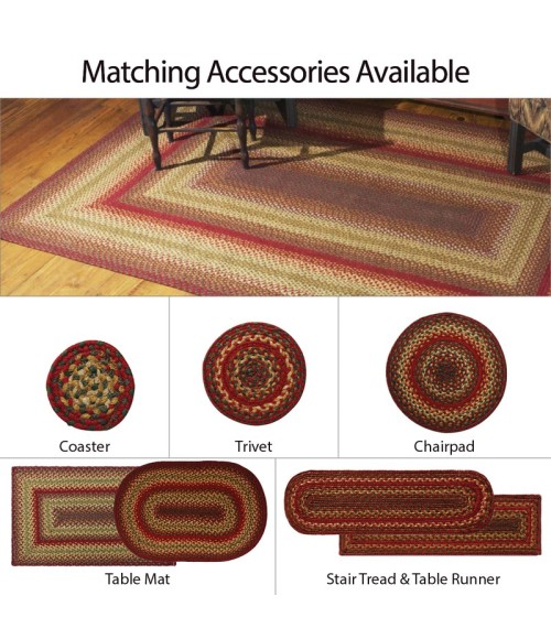 Homespice Jute Braided Red Rug