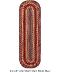Homespice Decor Jute Braided Accessories Cider Barn Red 240096PS 8 in. X 28 in. Set of 2 Oval Rug