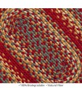 Homespice Decor Jute Braided Accessories Cider Barn Red 240096PS 8 in. X 28 in. Set of 2 Oval Rug