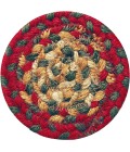 Home Spice Jute Braided Accessories Red Rug 240004PS 4 in. Set of 6 Round - Rugs Town Home Spice Jute Braided Accessories Red 240004PS 4 in. Set of 6 Round Rug