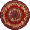 Homespice Decor Jute Braided Accessories Cider Barn Red 240168PS 15 in. Set of 6 Round Rug
