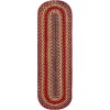 Homespice Decor Jute Braided Accessories Cider Barn Red 240128PS 8 in. X 28 in. Set of 13 Oval Rug