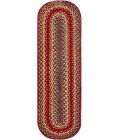 Homespice Decor Jute Braided Accessories Cider Barn Red 240096PS 8 in. X 28 in. Set of 2 Oval Rug