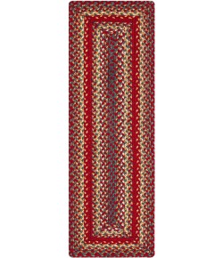 Home Spice Jute Braided Accessories Red 240112PS 8 in. X 28 in. Set of 2 Rect Rug