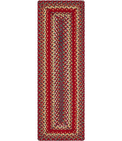 Home Spice Jute Braided Accessories Red 240112PS 8 in. X 28 in. Set of 2 Rect Rug