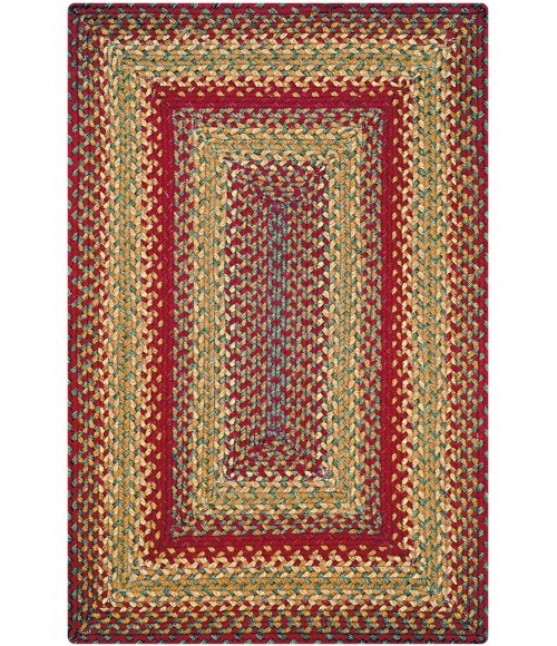 Home Spice Jute Braided Rug Red 500120 2 ft. X 3 ft. Oval Rug
